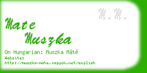 mate muszka business card